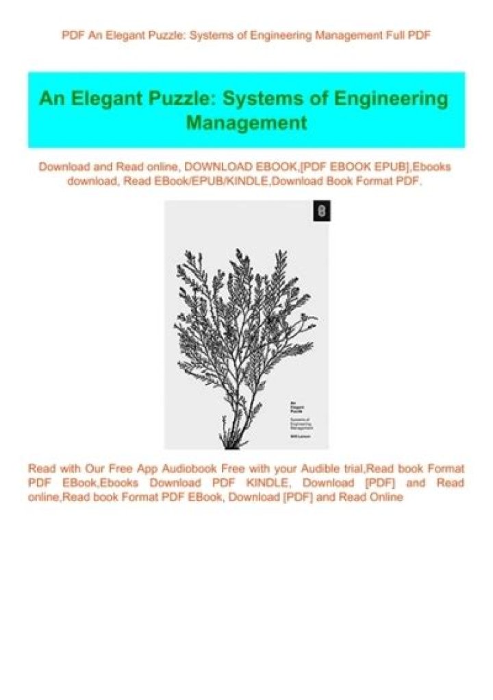 An Elegant Puzzle: Mastering Systems of Engineering Management (PDF)
