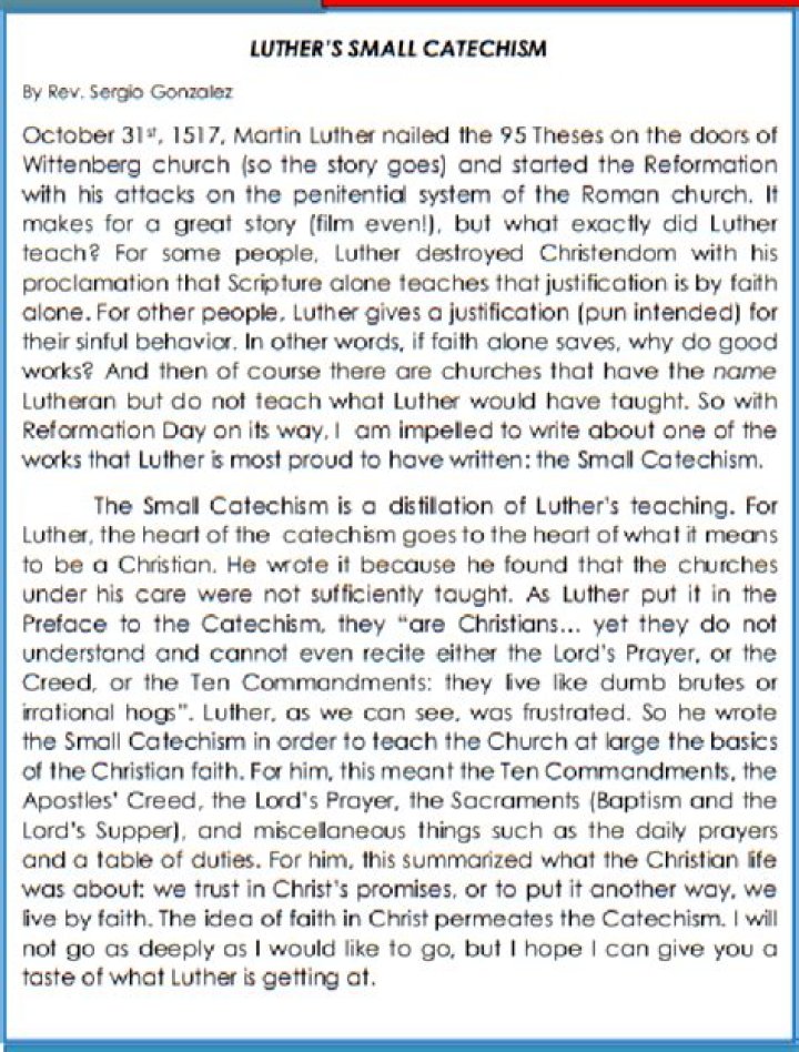 An Explanation of Luther’s Small Catechism Field Test PDF – Full Guide & Analysis