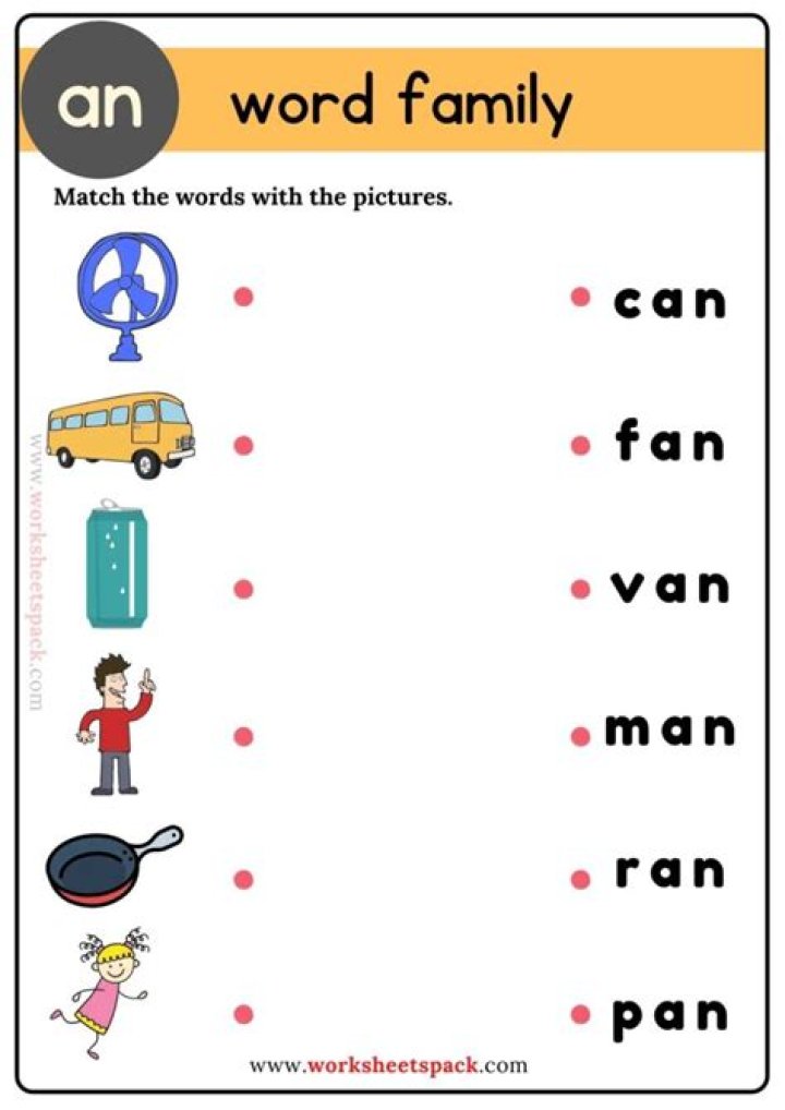 Free Family Words Worksheets PDF for Homeschooling