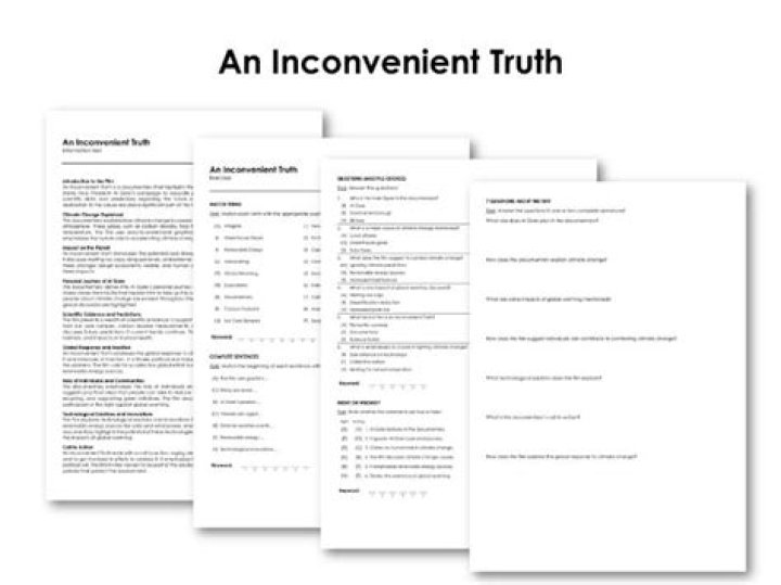 Free Inconvenient Truth Worksheet PDF for Critical Thinking