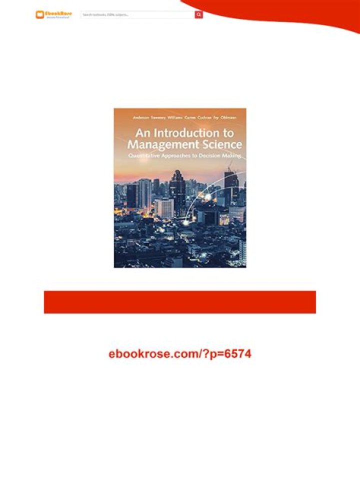 Introduction to Management Science: Quantitative Approach 15th Edition PDF