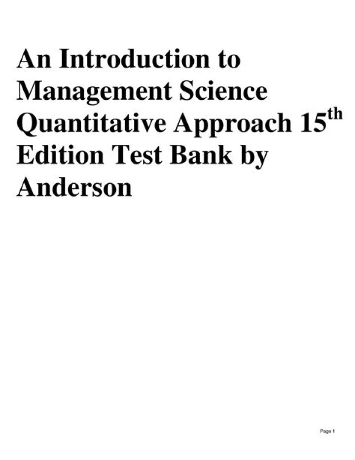 Introduction to Management Science: Quantitative Approaches 11th Edition PDF