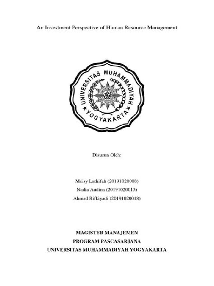 An Investment Perspective on Human Resource Management: A Strategic PDF Guide