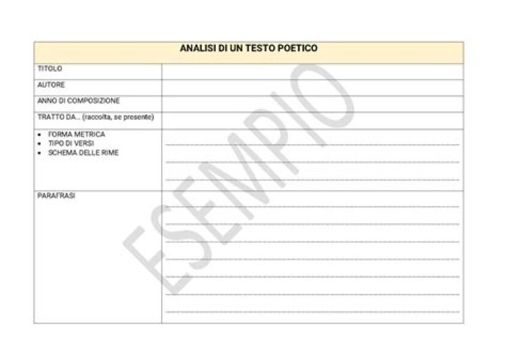 Analisi del testo poetico esempio PDF: Studio approfondito e guida pratica