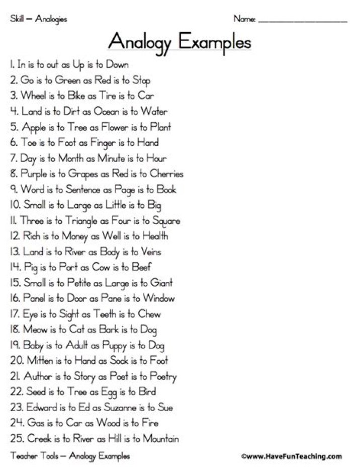 Free Analogies List PDF for Cats: Fun Comparisons for Feline Fans