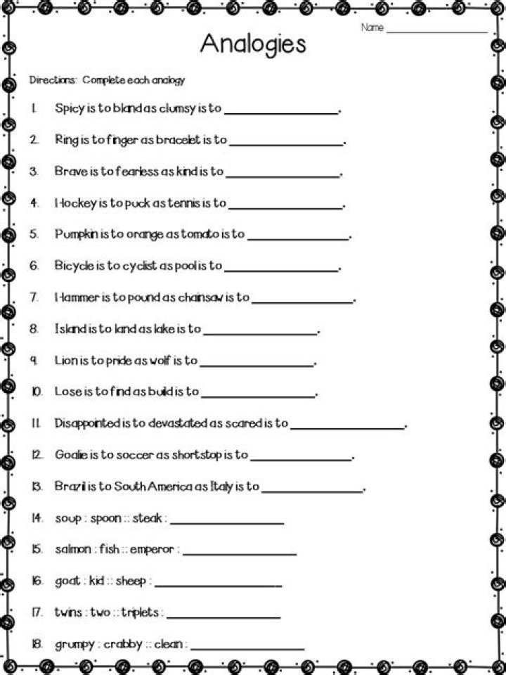 Free Analogies List PDF for GRE – Master Verbal Reasoning
