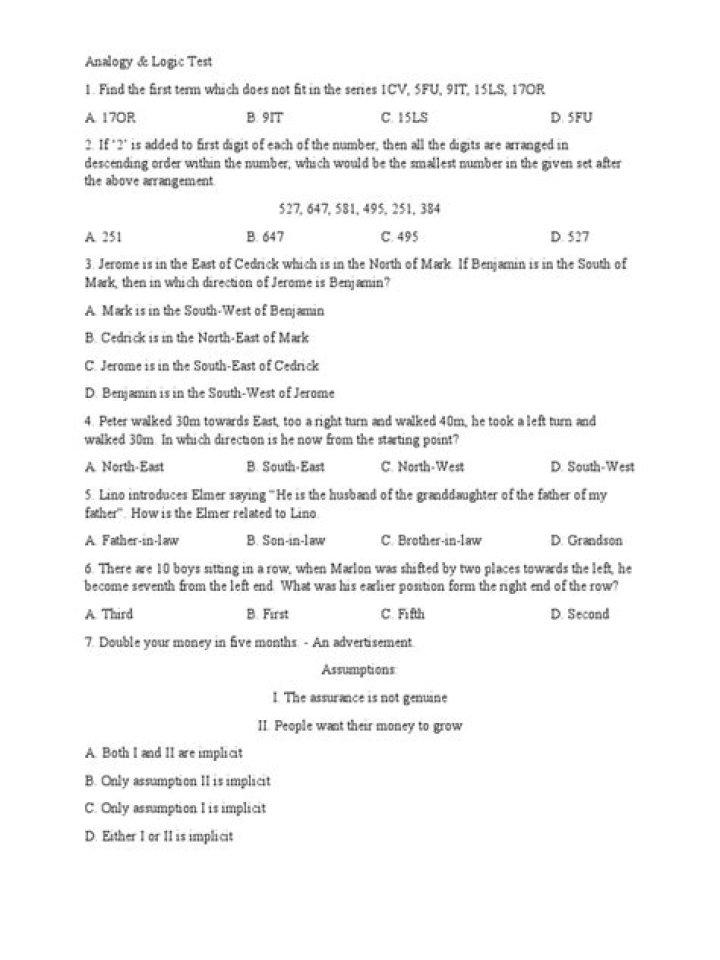 Master Analogy and Logic Test PDF: Sharpen Critical Thinking