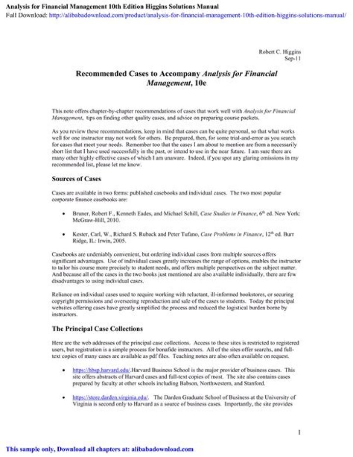 Financial Management Case Analysis for Unidentified Industries: Expert PDF Insights