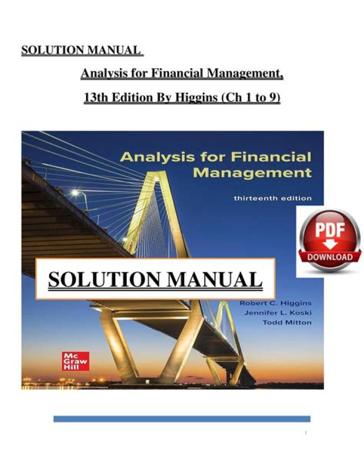 Free PDF Analysis for Financial Management Eleventh Edition