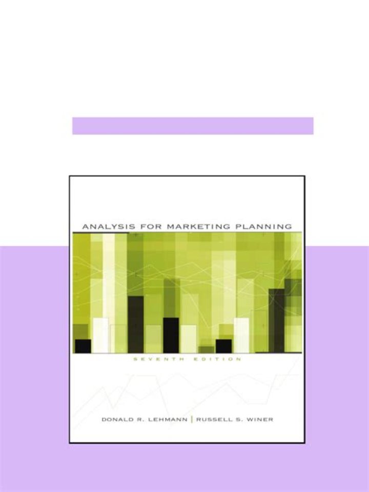 Lehmann’s Analysis for Marketing Planning PDF Guide
