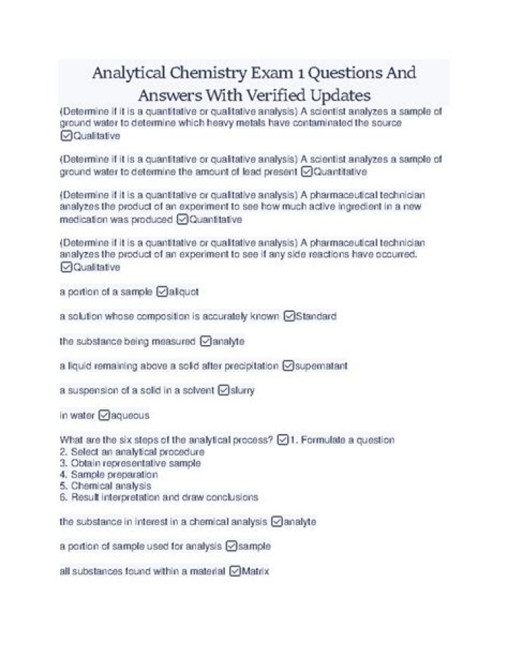 Analytical Chemistry Exam Questions & Answers PDF: Perfect Study Guide