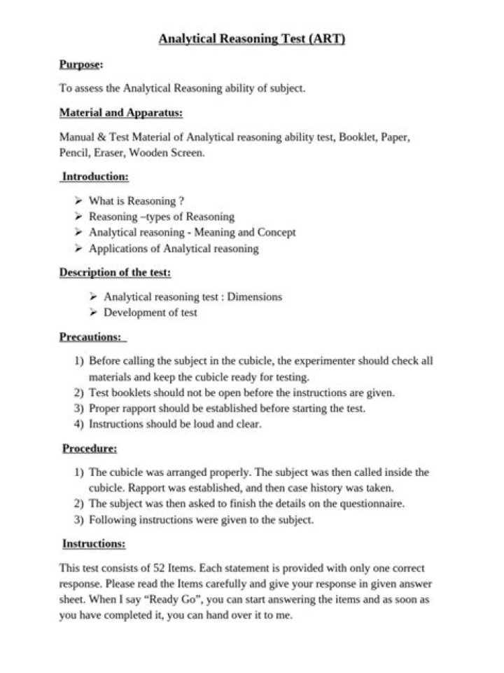 Master Analytical Reasoning Test PDF: Practice & Preparation Guide