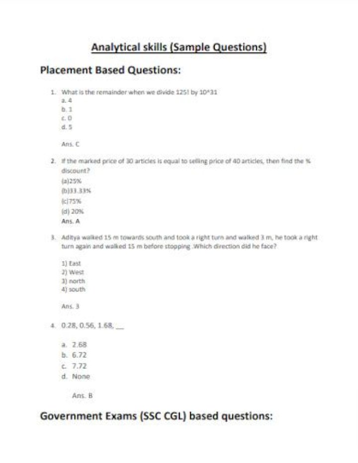 Analytical Skills Questions & Answers PDF: Master Problem-Solving