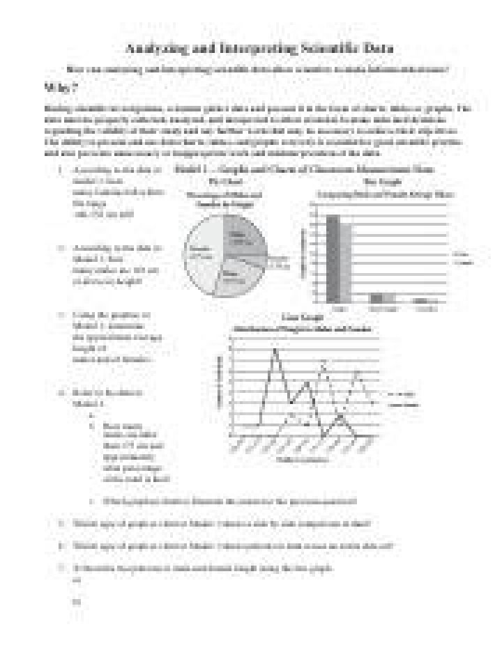 Analyzing and Interpreting Scientific Data: Expert Answer Key PDF