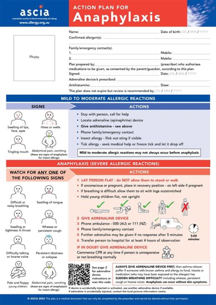 Essential Anaphylaxis Action Plan PDF for Emergency Preparedness