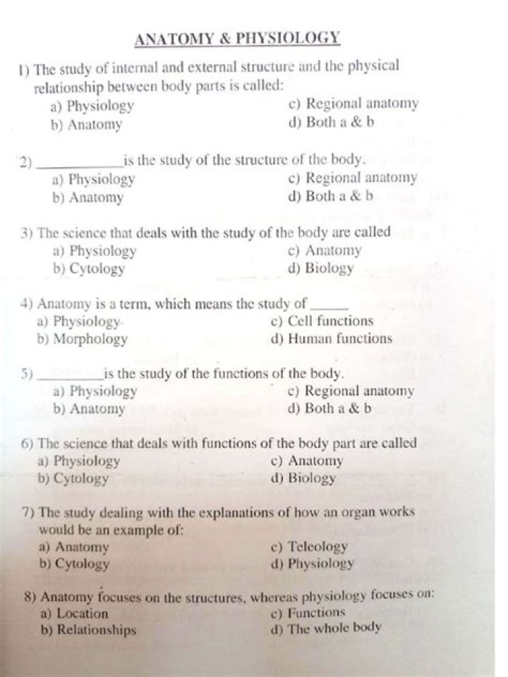 Anatomy Questions with Answers PDF – Expert Study Guide