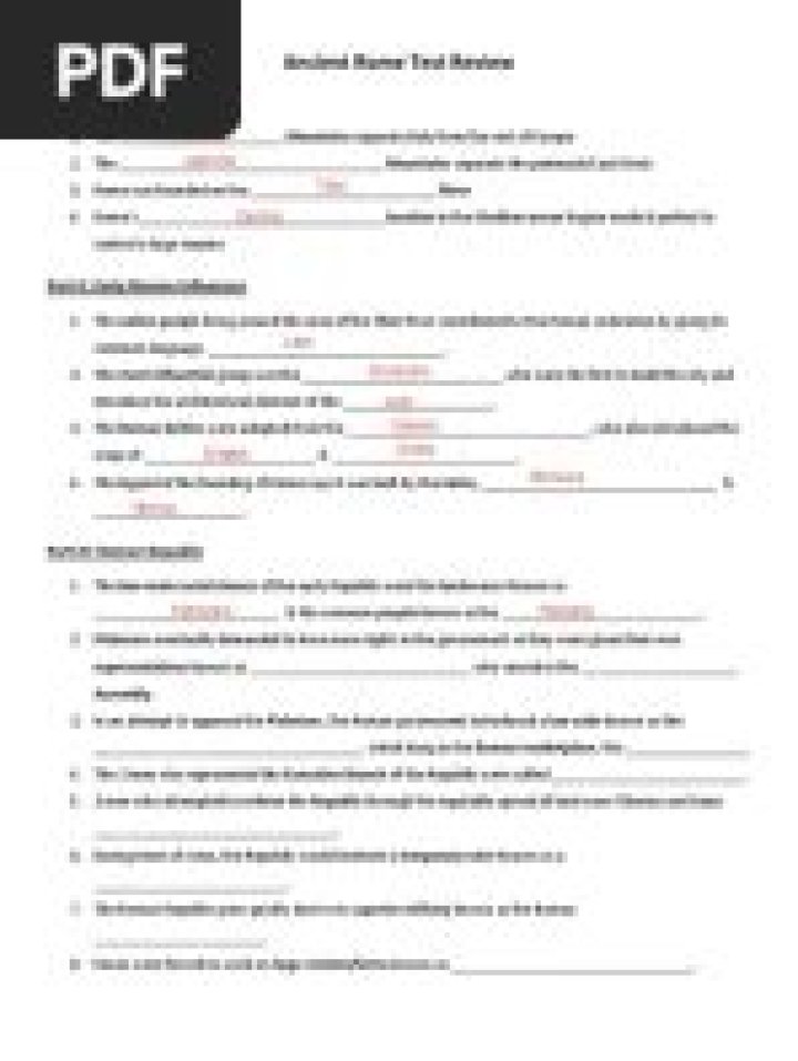 Ancient Rome Test Review PDF: Expert Analysis & Key Insights