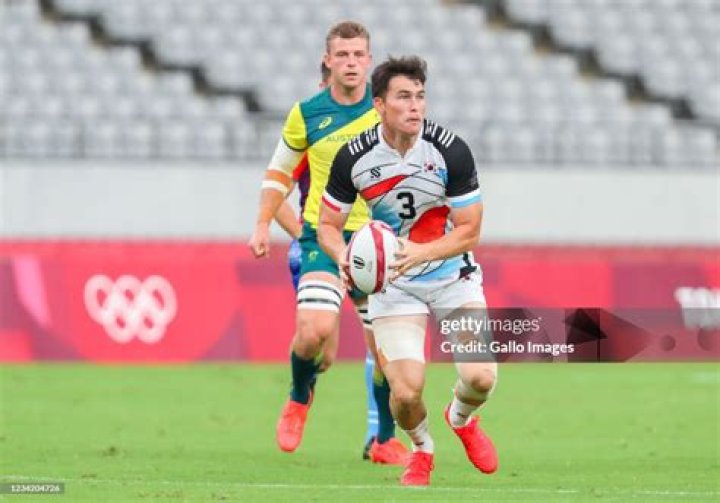 Andre Jin Coquillard of the Republic of Korea during the Rugby Sevens