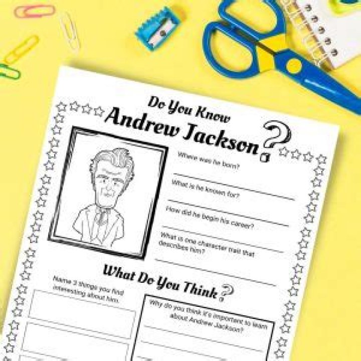 Andrew Jackson Worksheet PDF: Free History Lesson for Students