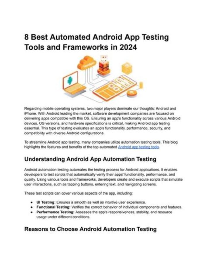 Top Android Testing Framework PDF for Seamless Mobile App Quality