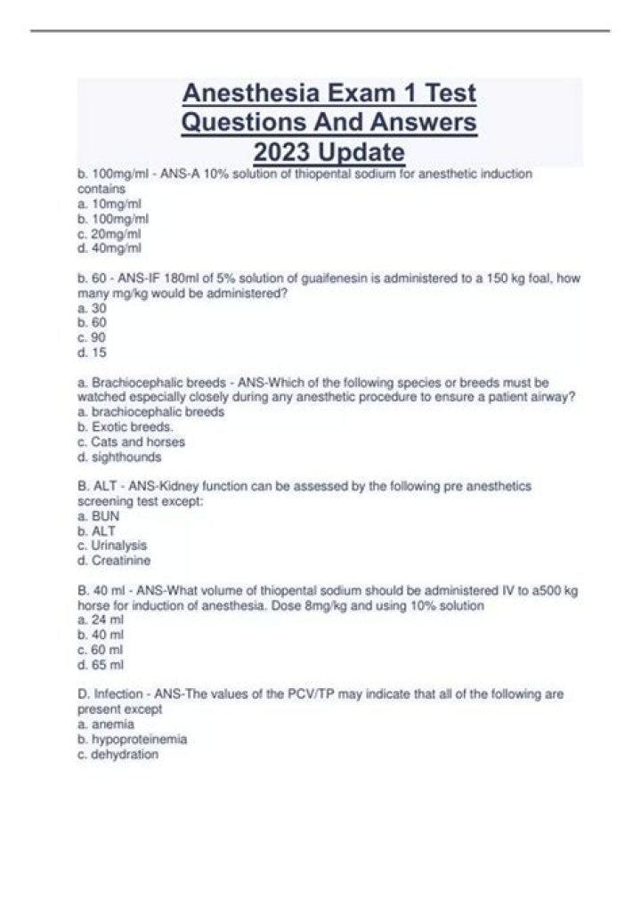 Anesthesia Technician Questions & Answers PDF – Expert Guide
