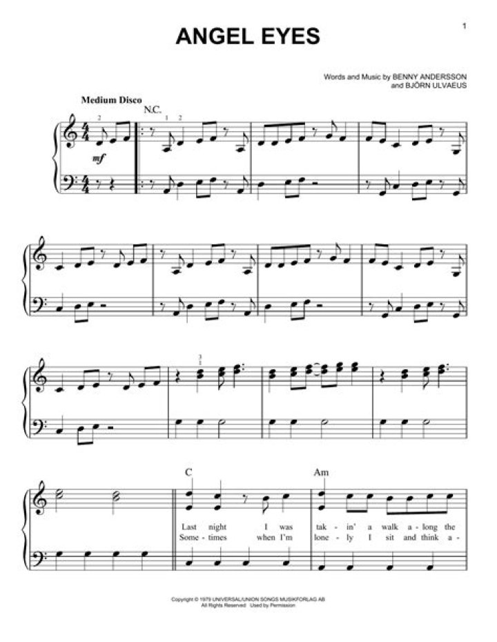 Angel Eyes Piano Sheet Music PDF Download – Perfect for Beginners and Musicians