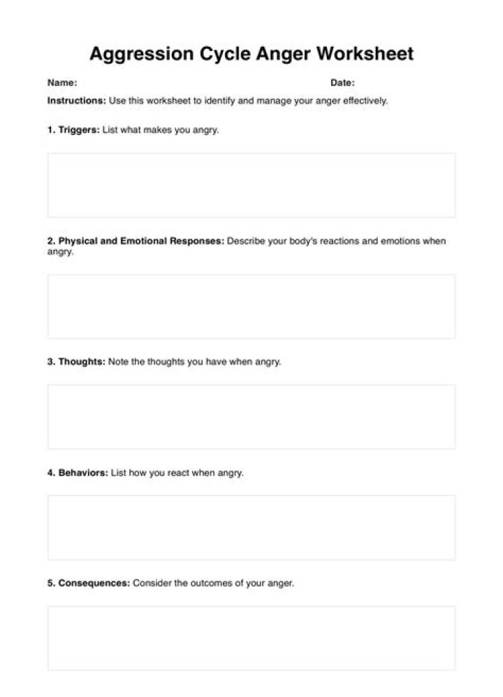 Anger Worksheet PDF: Manage Emotions Effectively