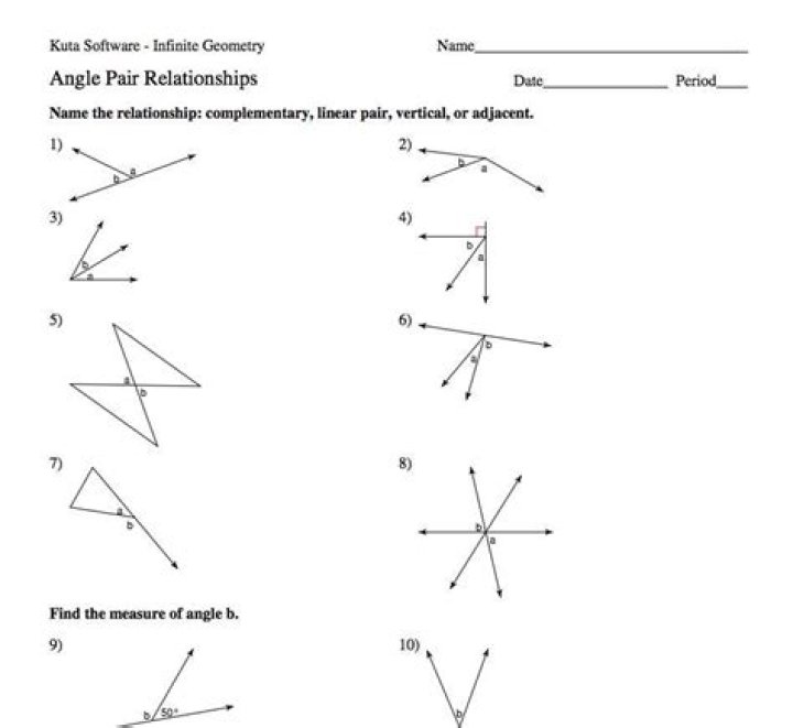 Angle Pair Relationships Worksheet PDF Answer Key with Step-by-Step Solutions