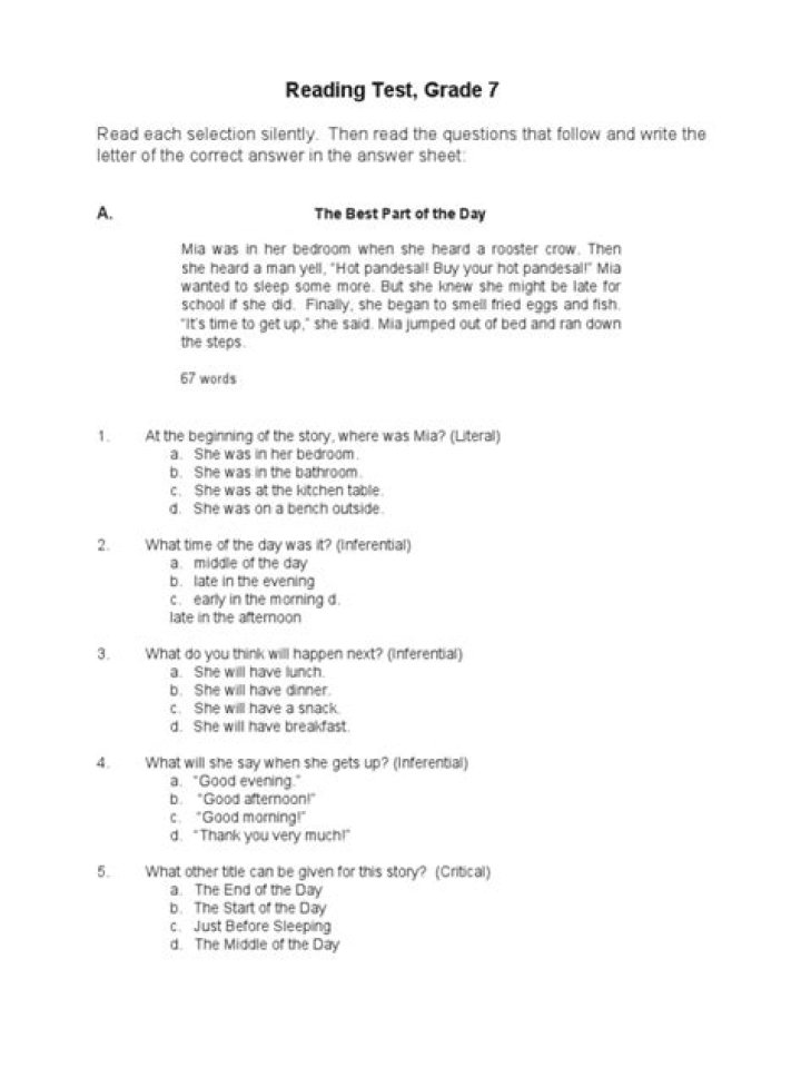 Angles Test Grade 7 PDF: Practice Worksheets & Grade 7 Geometry Assessment