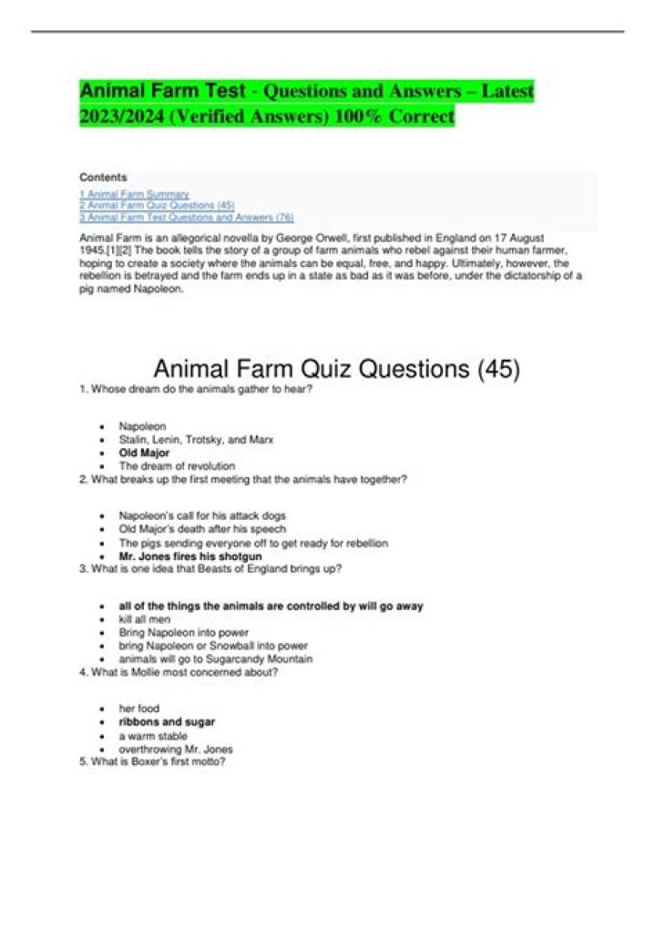 Animal Farm Test Review PDF: Full Analysis & Honest Feedback