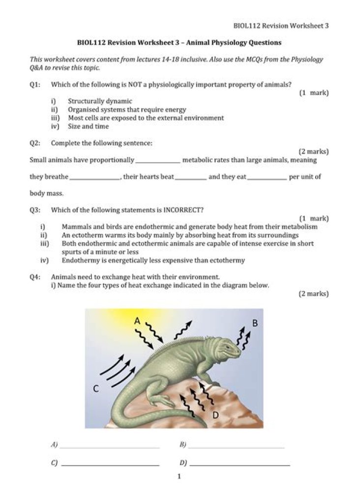 Animal Physiology Questions & Answers PDF – Expert Study Guide
