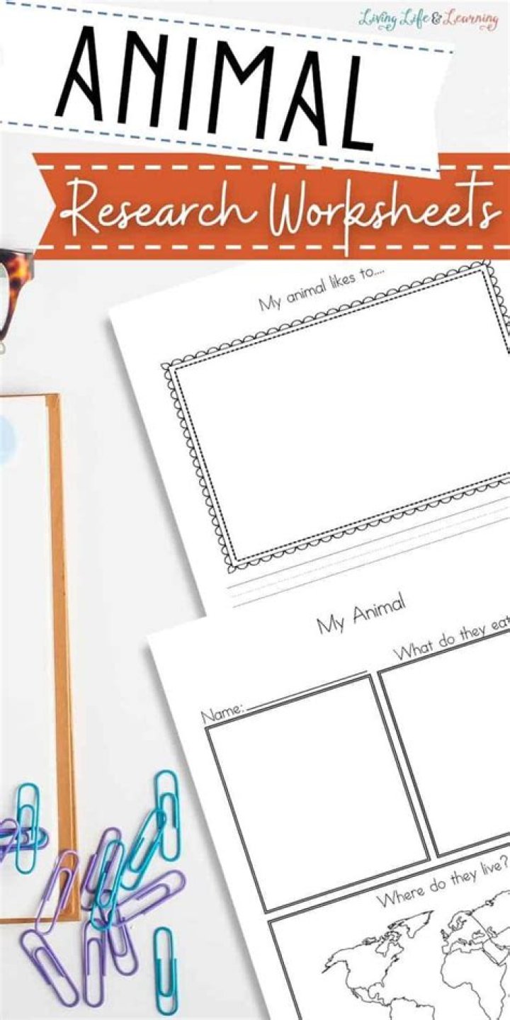 Free Animal Research Worksheet PDF for Students and Educators