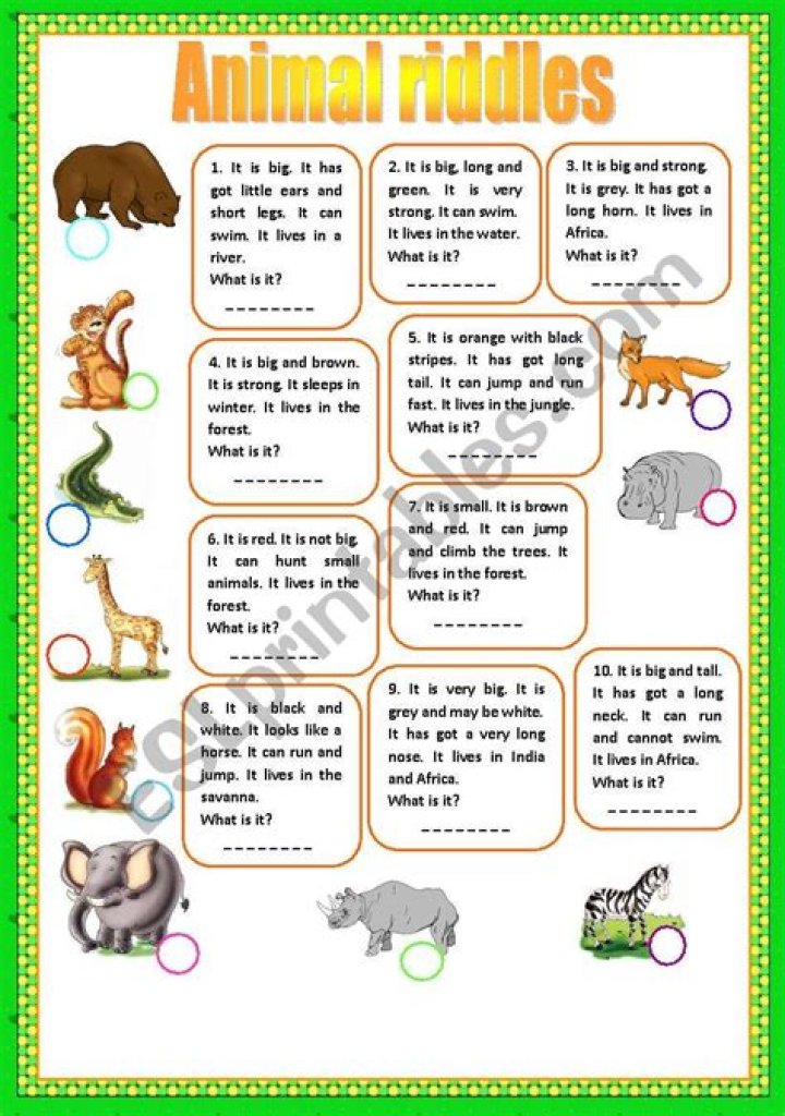 Animal Riddles with Answers PDF – Fun Brain Teasers for Kids