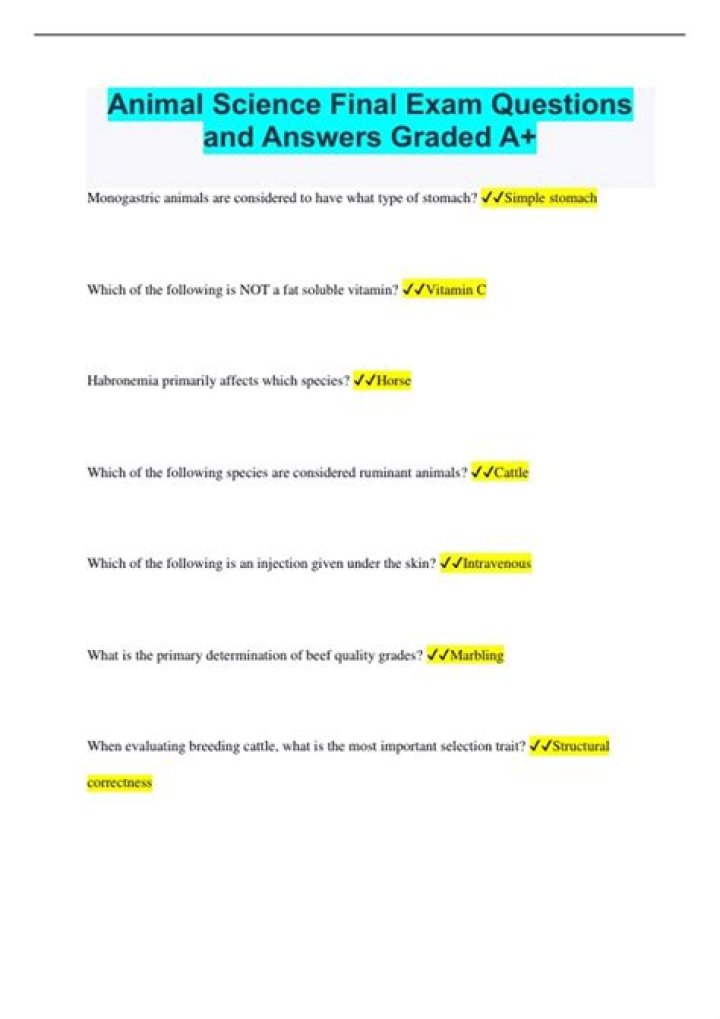 Animal Science Questions & Answers PDF – Expert Answers for Students & Professionals