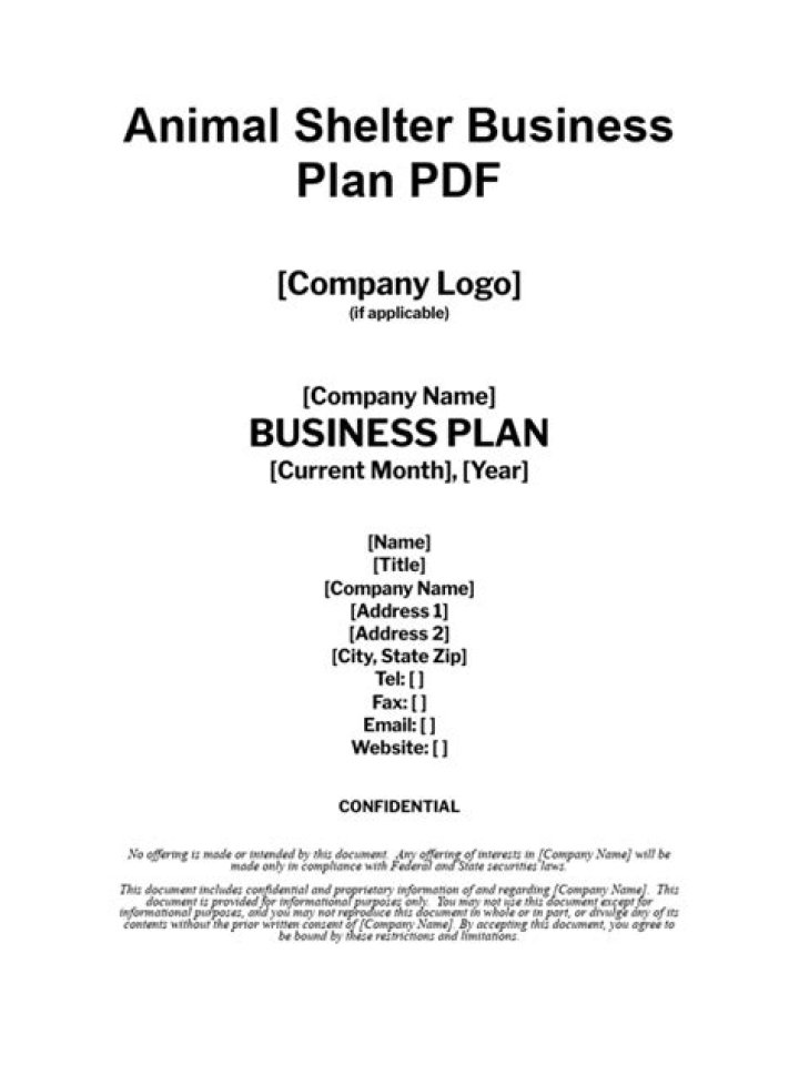Animal Shelter Business Plan PDF: Step-by-Step Guide for Launch
