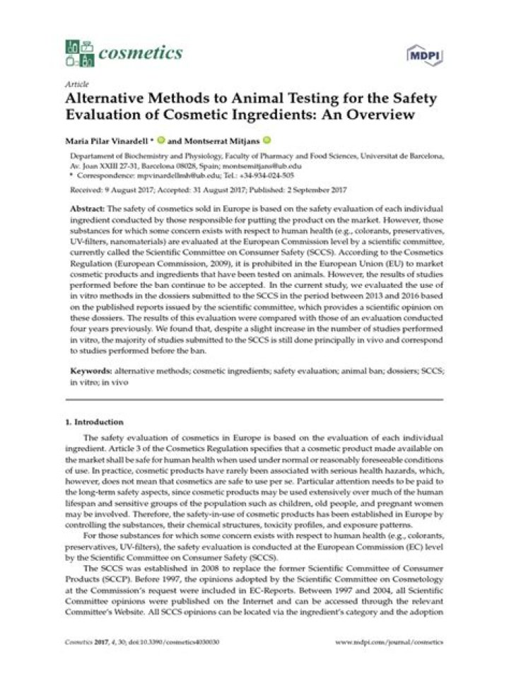 Animal Testing in Cosmetics: Risks, Ethics, and Alternatives PDF