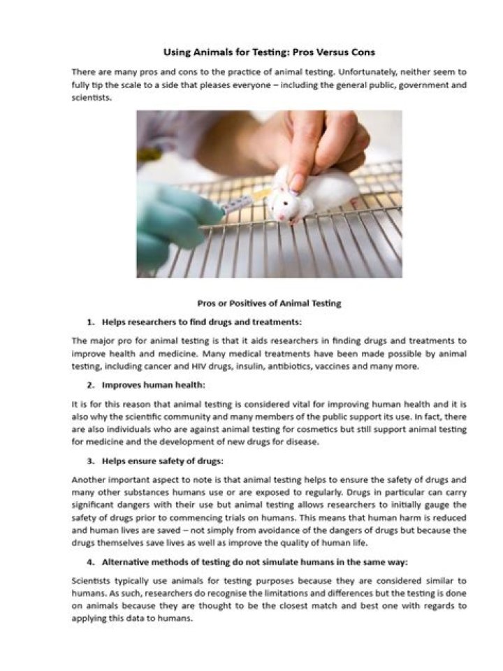 Animal Testing Pros and Cons: Complete PDF Guide