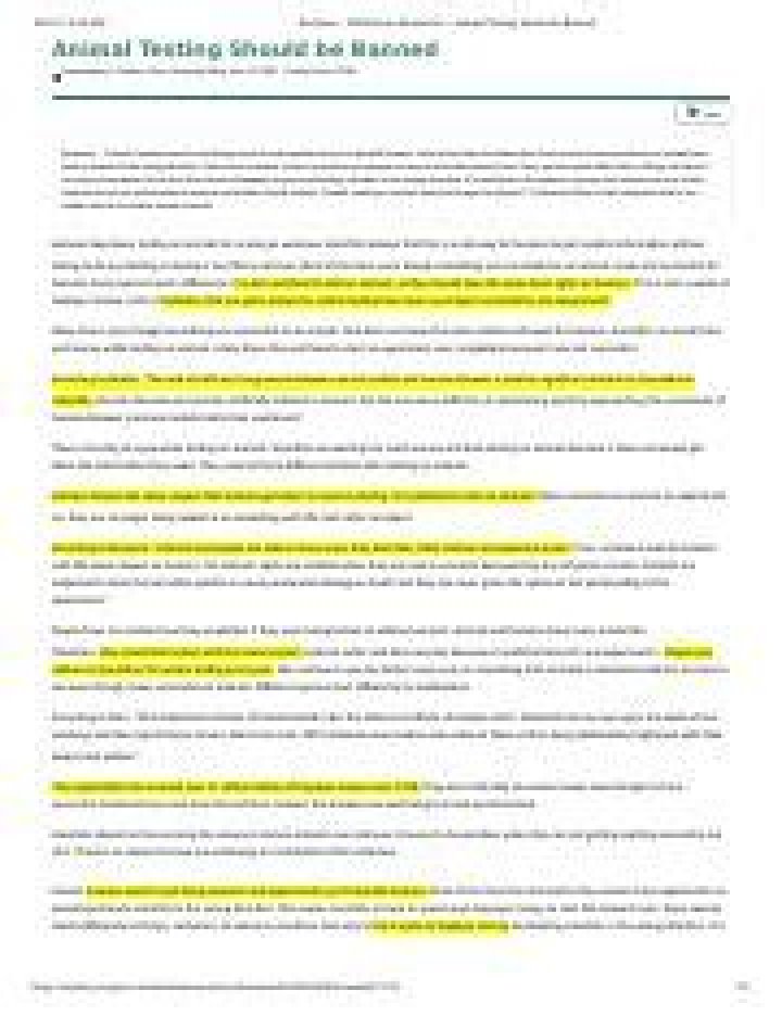 Ban Animal Testing: A Moral and Scientific Imperative PDF