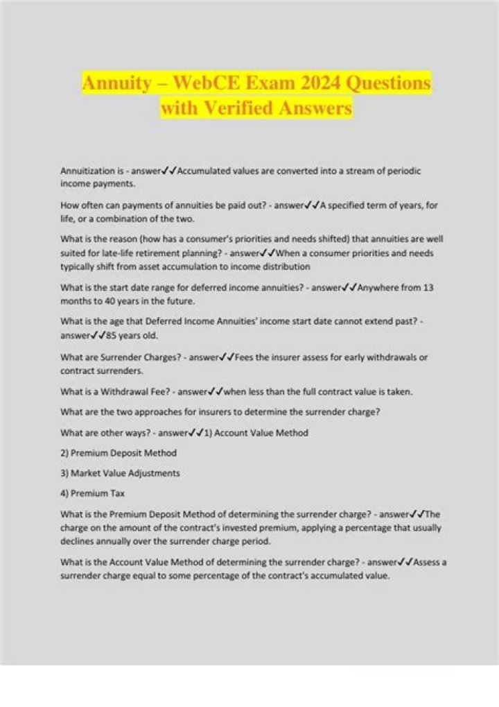 Annuity Questions and Answers PDF: Expert Insights You Need
