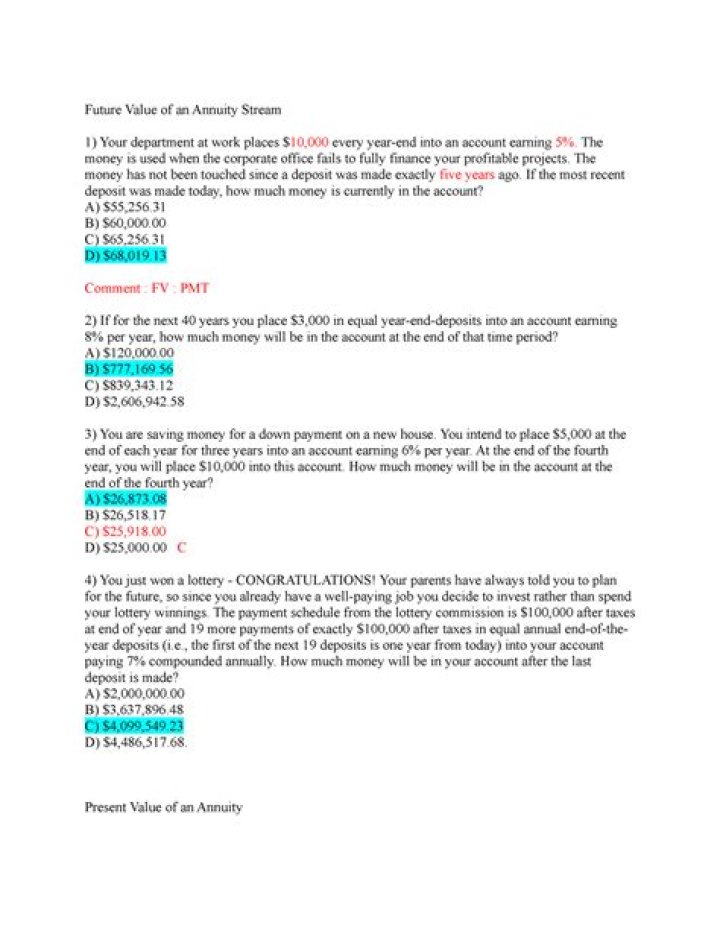 Annuity Worksheet with Answers PDF: Complete Guide & Calculator
