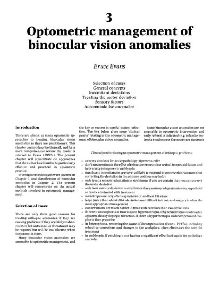 Anomalies of Binocular Vision Diagnosis and Management PDF Guide
