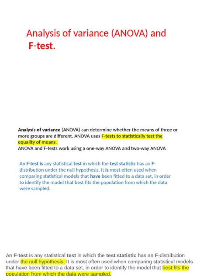 ANOVA F-Test PDF: Mastering Statistical Analysis with Ease