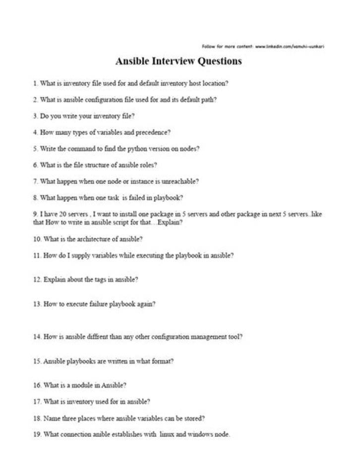 Top Ansible Interview Questions PDF: Ace Your Next DevOps Role