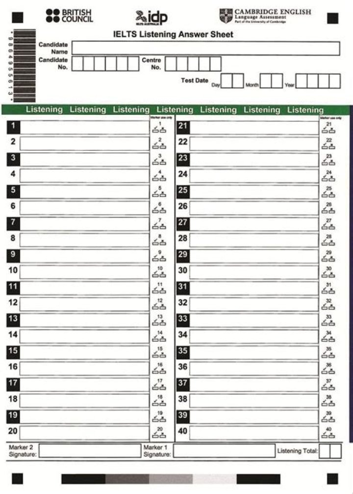 Download Official IELTS Answer Sheet PDF in 2024
