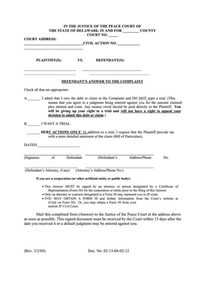 Answer to Complaint PDF: How to Respond Professionally
