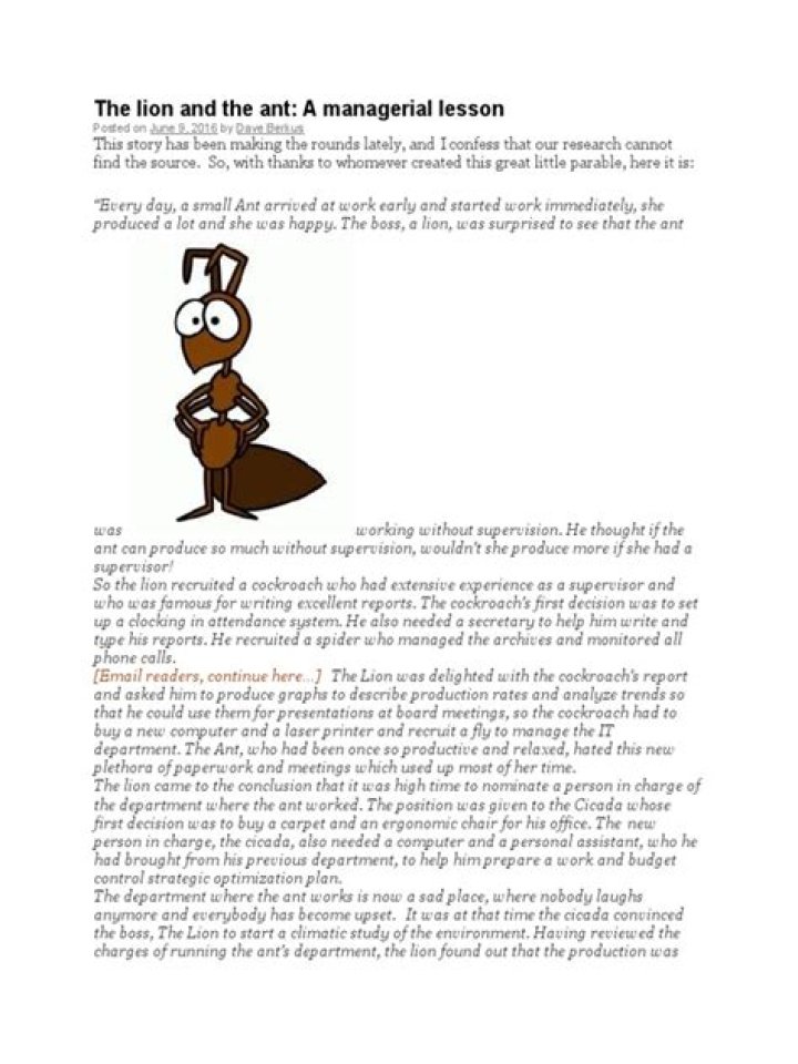 Ant and Lion Management Story PDF: Master Conflict Resolution