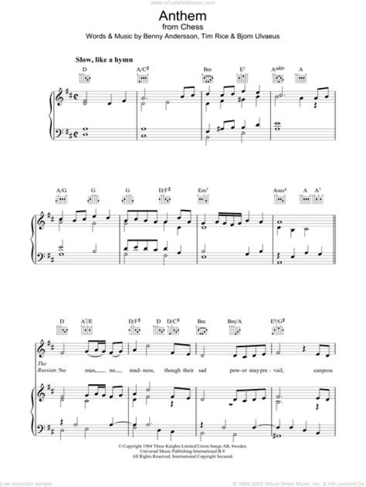 Free Anthem Chess Sheet Music PDF – Play Perfectly Now