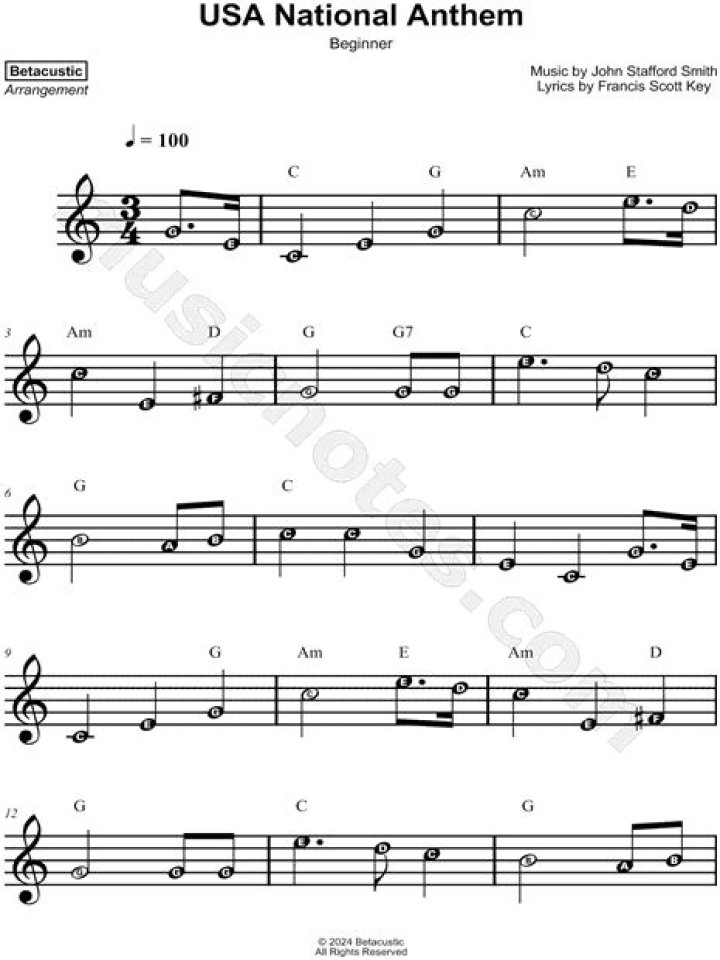 Free Anthem Sheet Music PDF Download for Singers