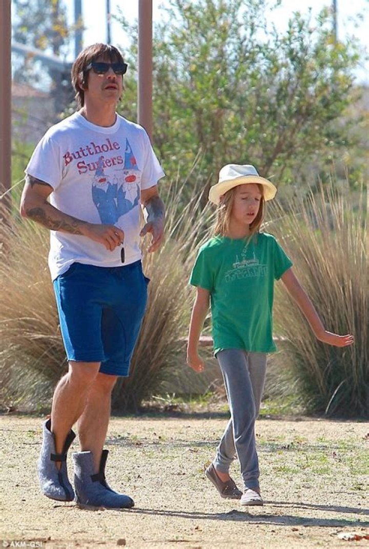 Anthony Kiedis with Son Everly Bear POPSUGAR Moms