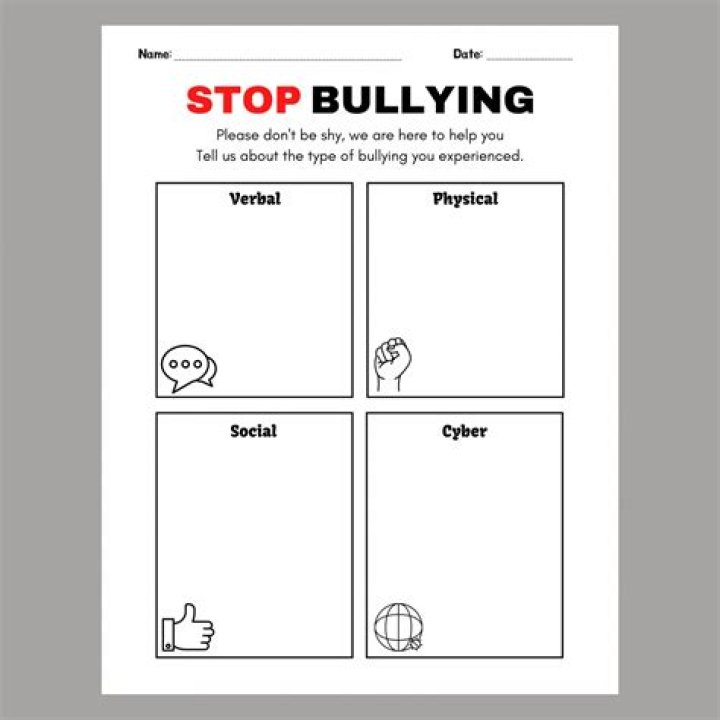 Free Anti Bullying Worksheets PDF – Instant Download
